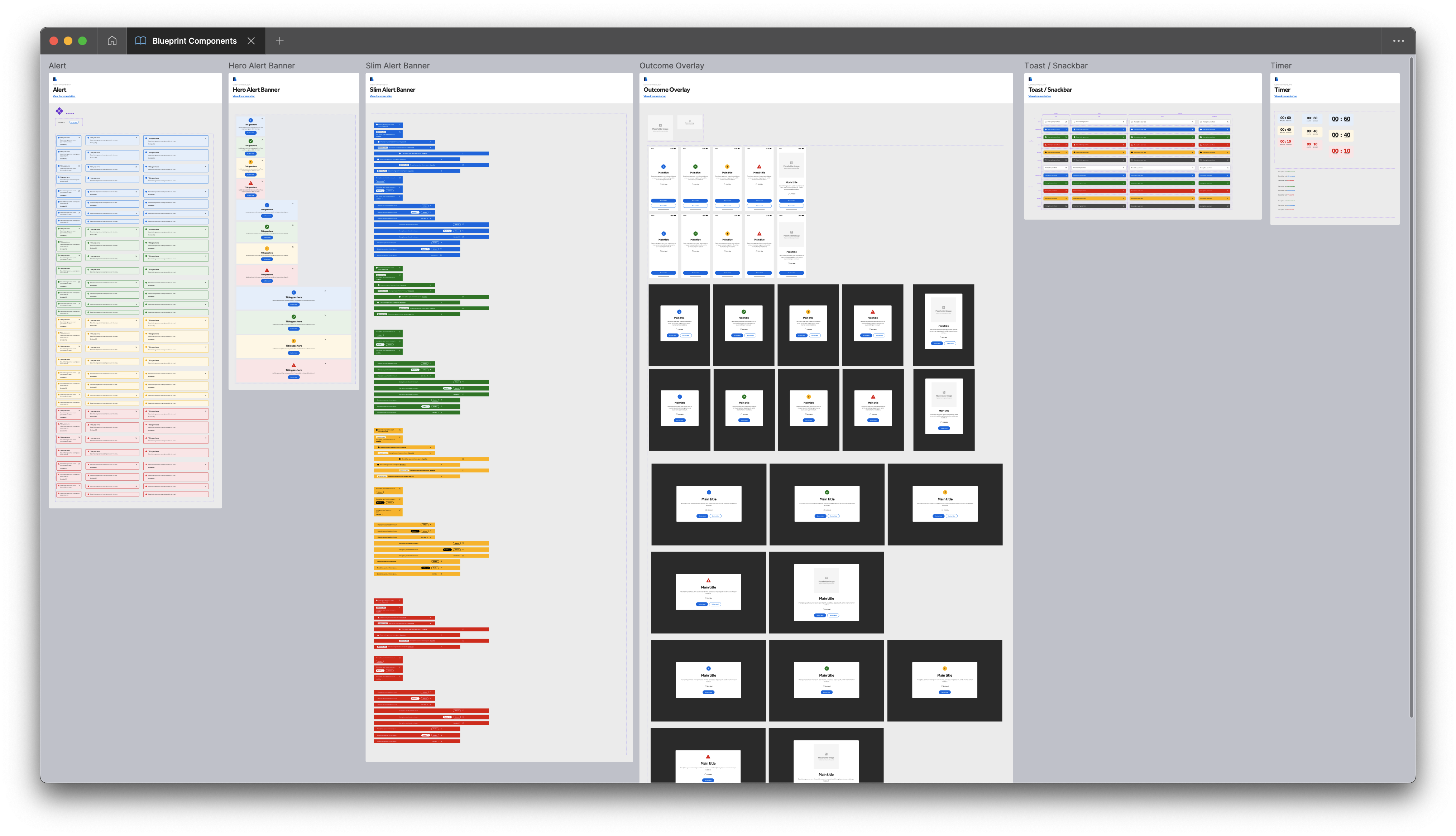 Barclays Blueprint Components in Figma — showing the breadth of the design system
